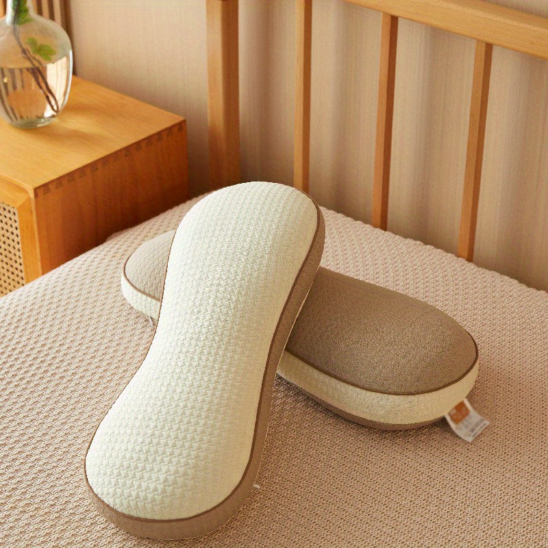 Ergonomic Body Pillow, Cervical Neck Support Pillow with Curved Design, Breathable & Skin-Friendly for Deep Sleep, Ideal for Single Use