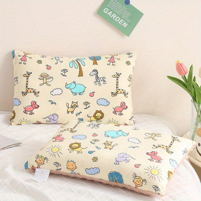 1pc 1pcs Cute Cartoon Animal Print Pillow SPA Deep Sleep Pillow Dormitory Neck Support Pillow Single Pack Sleeping Pillow Couple Edition