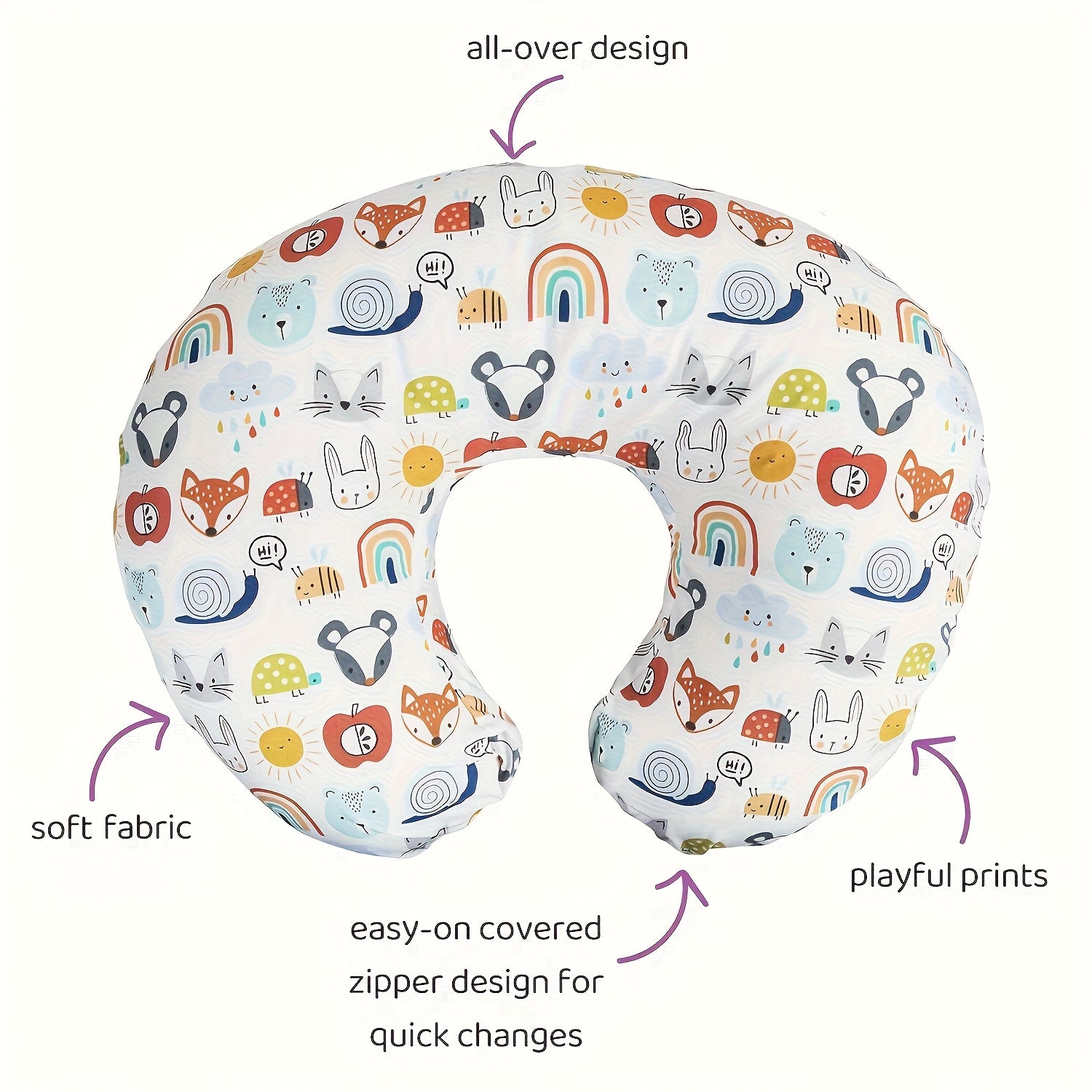 1pc Multifunctional Nursing Pillow with Removable Pillowcase, C-shaped Nursing Pillow Nursing Pillow, Designed for Youngsters Youngsters And Youngsters, Gifts for New Moms, Youngsters Shower Gifts