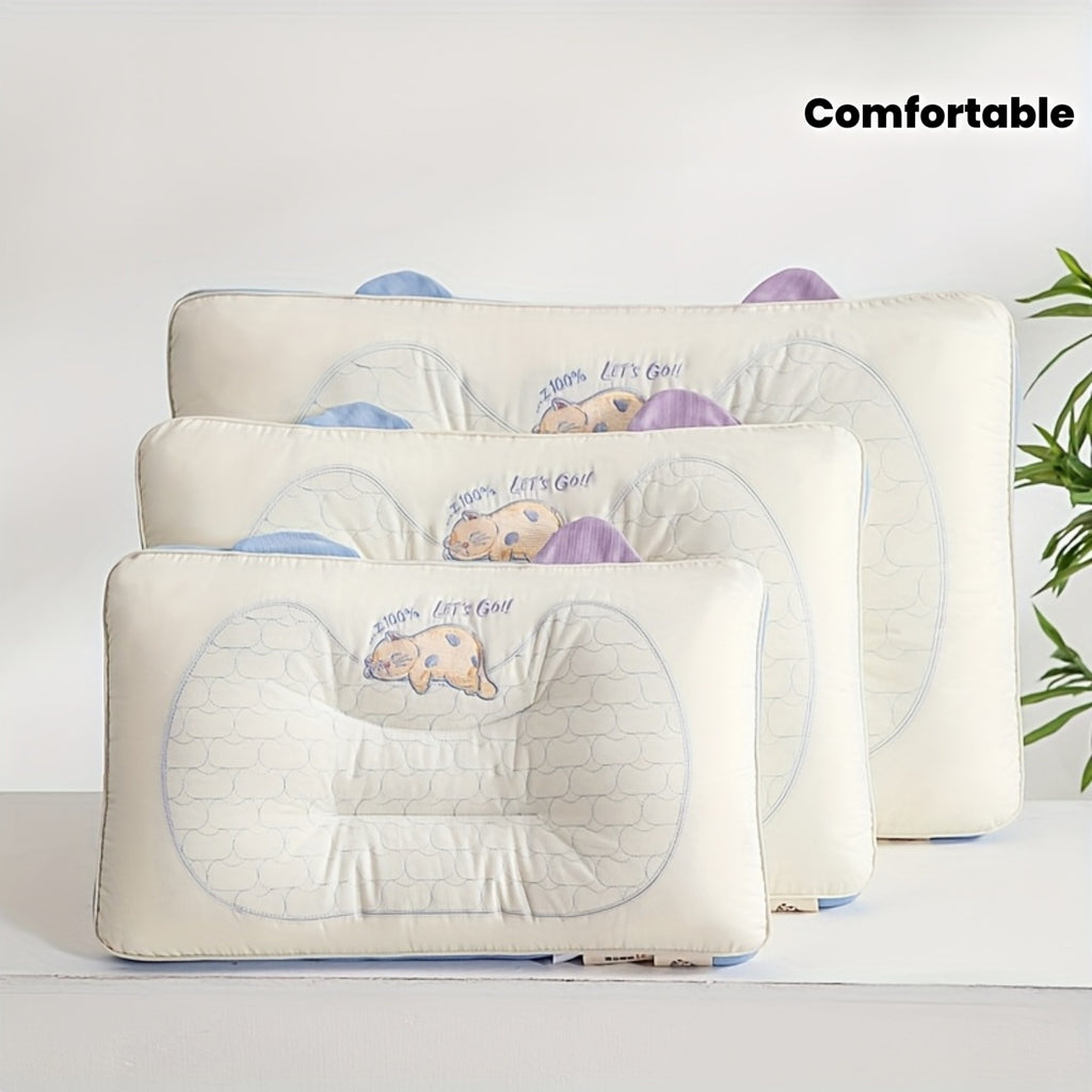1pc Pillow Insert • Skin-friendly, Soft and Comfortable • Dry and Breathable, Non-stuffy • with Rebound Support • Multiple Styles Available, Cartoon Style