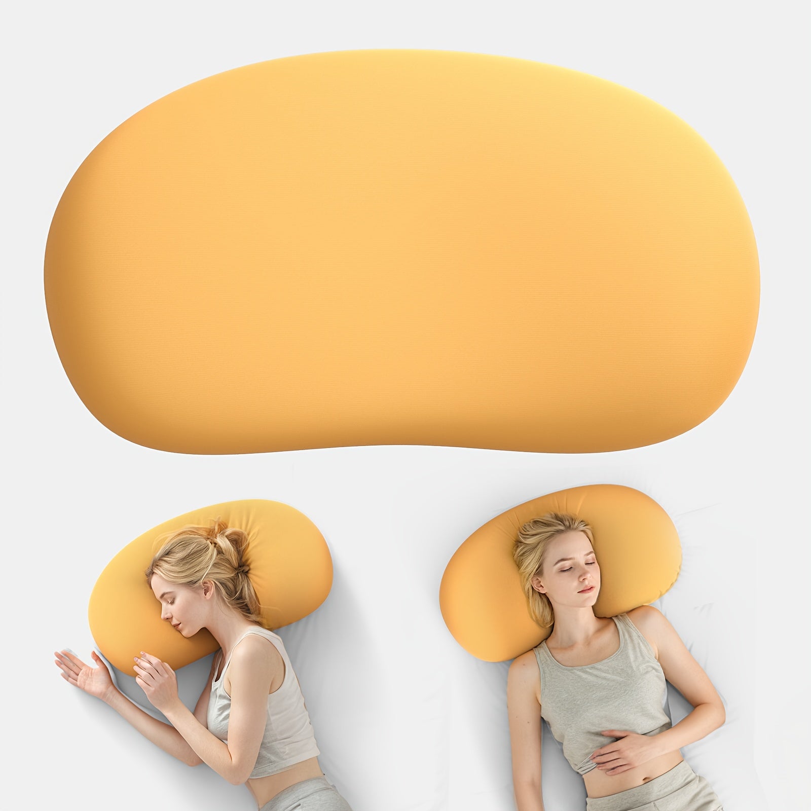 1pc Soft Cloud Pillow, Neck Pillow, Ergonomic design for Side and Stomach Sleepers, Breathable Ice Bed Pillow All Seasons, Smooth and Cool, Close to the Head Curve, Multiple Colors Available