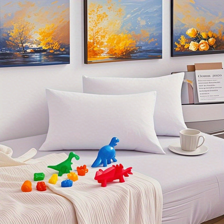 2 Pack Pillows, Down Alternative Microfiber Mini Pillows for Travel, Soft Machine Washable Small Pillows