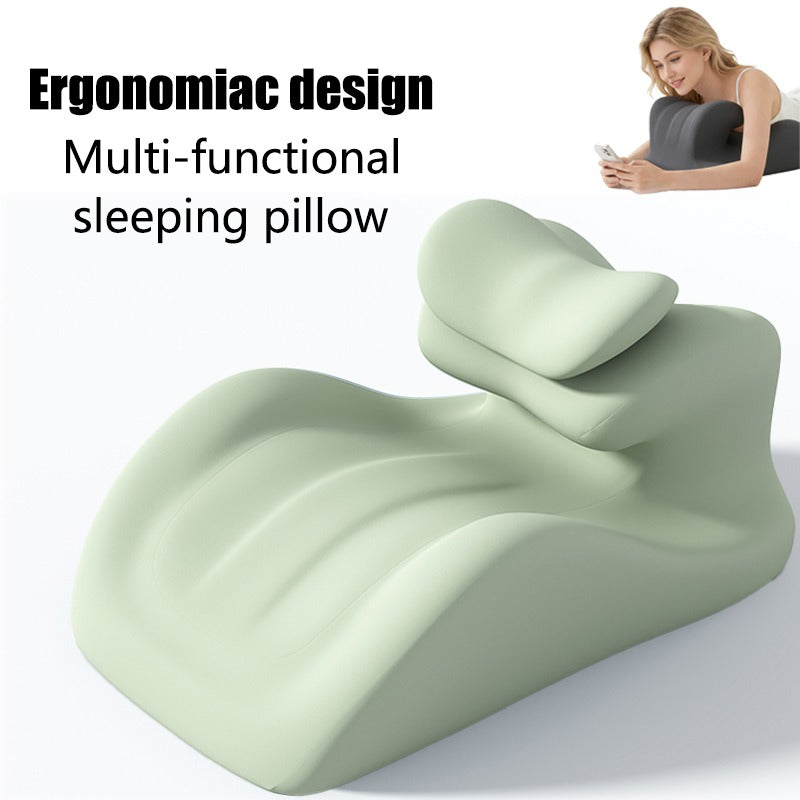 Ergonomic Memory Foam Prone Pillow, Multi-Purpose Back Cervical Lumbar, Breathable Soft Material, Versatile for Office Reading Bed Use, Thoughtful Valentine's Day Gift for Family Friends.