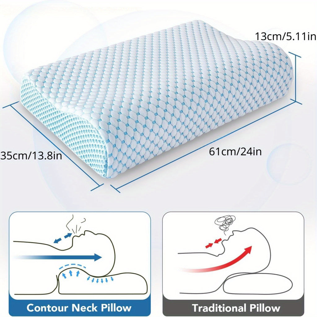 1pc Cervical Support Pillow for Sleep, Ergonomic Cool for Neck And Shoulder Comfort, Suitable for Adults Who Sleep on Their Side, Back, Or Stomach
