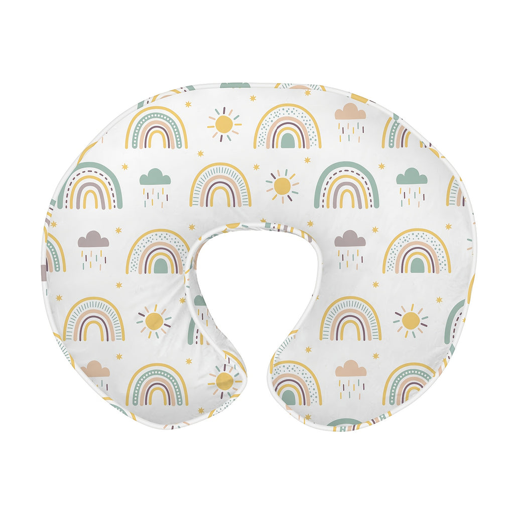 Nursing Pillow, Breastfeeding Pillow for Moms, Ergonomic Nursing Essentials for Bottle and Breastfeeding with Cover and Breathable Filling, Feeding Support Pillow 0-12 Months, Multifunctional Support Cushion for Travel