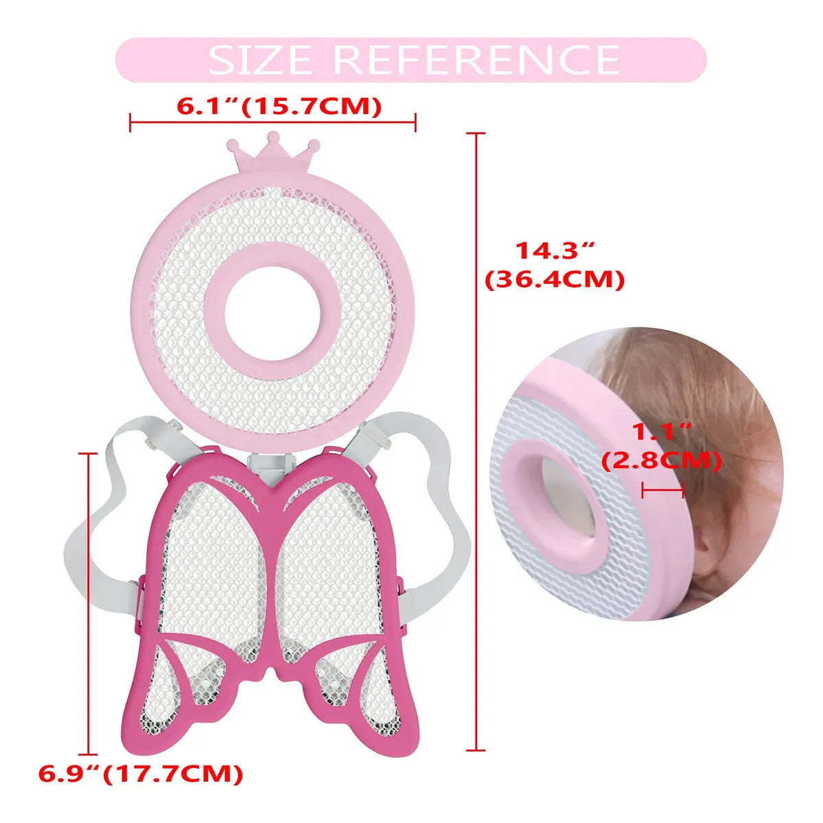 1pc Baby Head Protection Pad, a Fall-Resistant Pillow for Infants, Suitable for All Seasons, Designed for Head Safety, Soft And Breathable, Featuring an Adjustable Backpack-Style Design, Making It an Ideal Gift for Ten Different Occasions