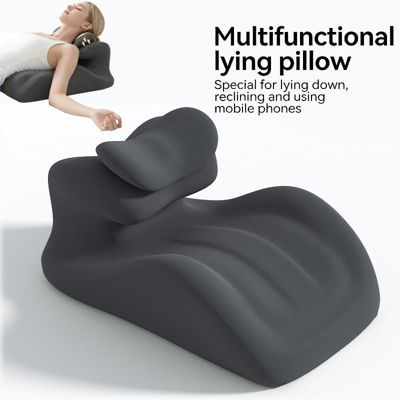 Ergonomic Memory Foam Prone Pillow, Multi-Purpose Back Cervical Lumbar, Breathable Soft Material, Versatile for Office Reading Bed Use, Thoughtful Valentine's Day Gift for Family Friends.