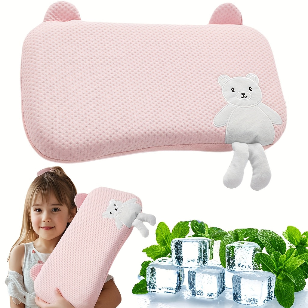 Ultra-Soft Pillow, Ultra-Thin Pillow, All-Season Pillow with Cartoon Design, Includes Pillowcase for Easy Sleep