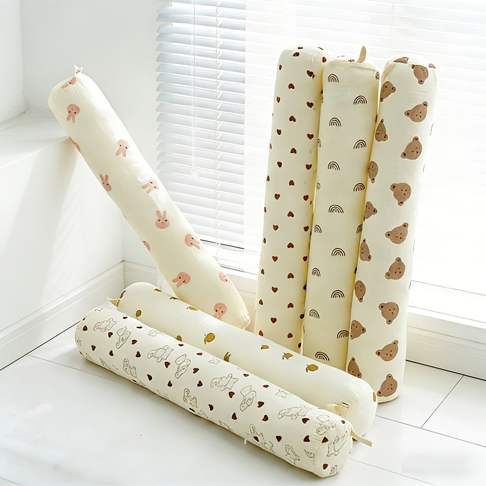 2pcs Baby Pillow Set, Cartoon Cylindrical Pillow, Long Rectangular Throw Pillow That Can Be Washed, Comfortable Cushion Pillow, Multiple Patterns Available