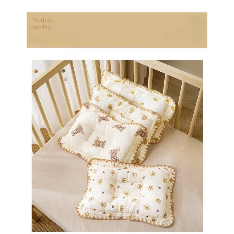 1pc 13.3x9.4 Inch Pillow - Breathable and Comfortable, with Cute Cartoon Bear and Heart Pattern Pillow for Sleeping\u002Fbedroom, High-quality Pillow, Deep Sleep Pillow