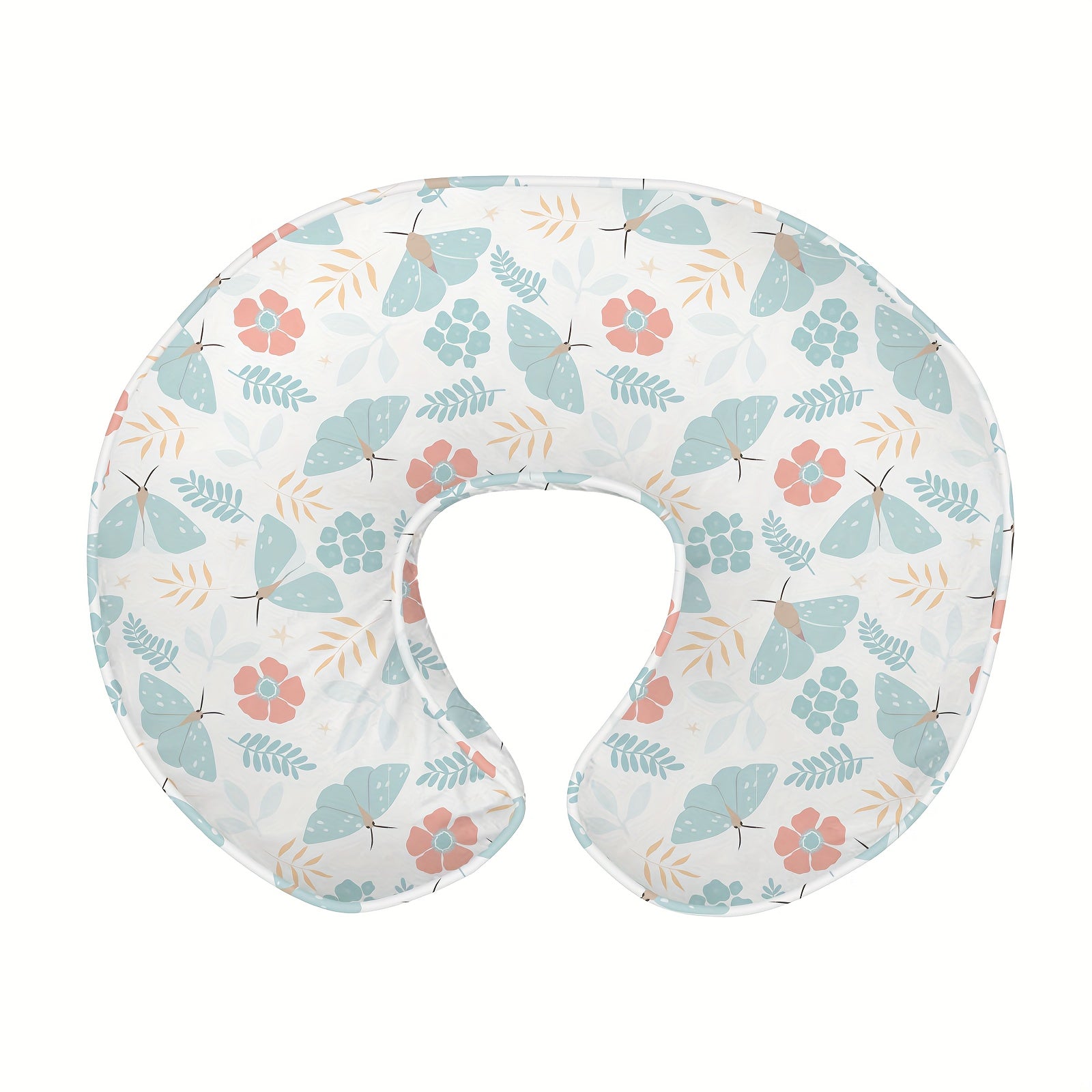 Nursing Pillow, Breastfeeding Pillow for Moms, Ergonomic Nursing Essentials for Bottle and Breastfeeding with Cover and Breathable Filling, Feeding Support Pillow 0-12 Months, Multifunctional Support Cushion for Travel