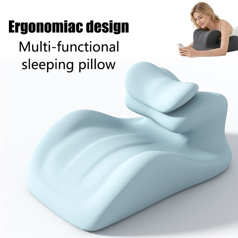 Ergonomic Memory Foam Prone Pillow, Multi-Purpose Back Cervical Lumbar, Breathable Soft Material, Versatile for Office Reading Bed Use, Thoughtful Valentine's Day Gift for Family Friends.