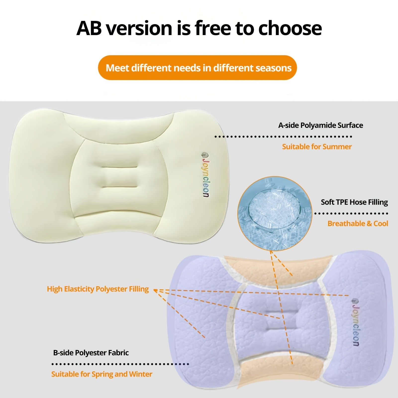 Joyncleon Reversible Pillow, 11.81X19.69 inch - Hypoallergenic Polyester And TPE Hose Filling, Perfect for Christmas, New Year & Easter Gifts