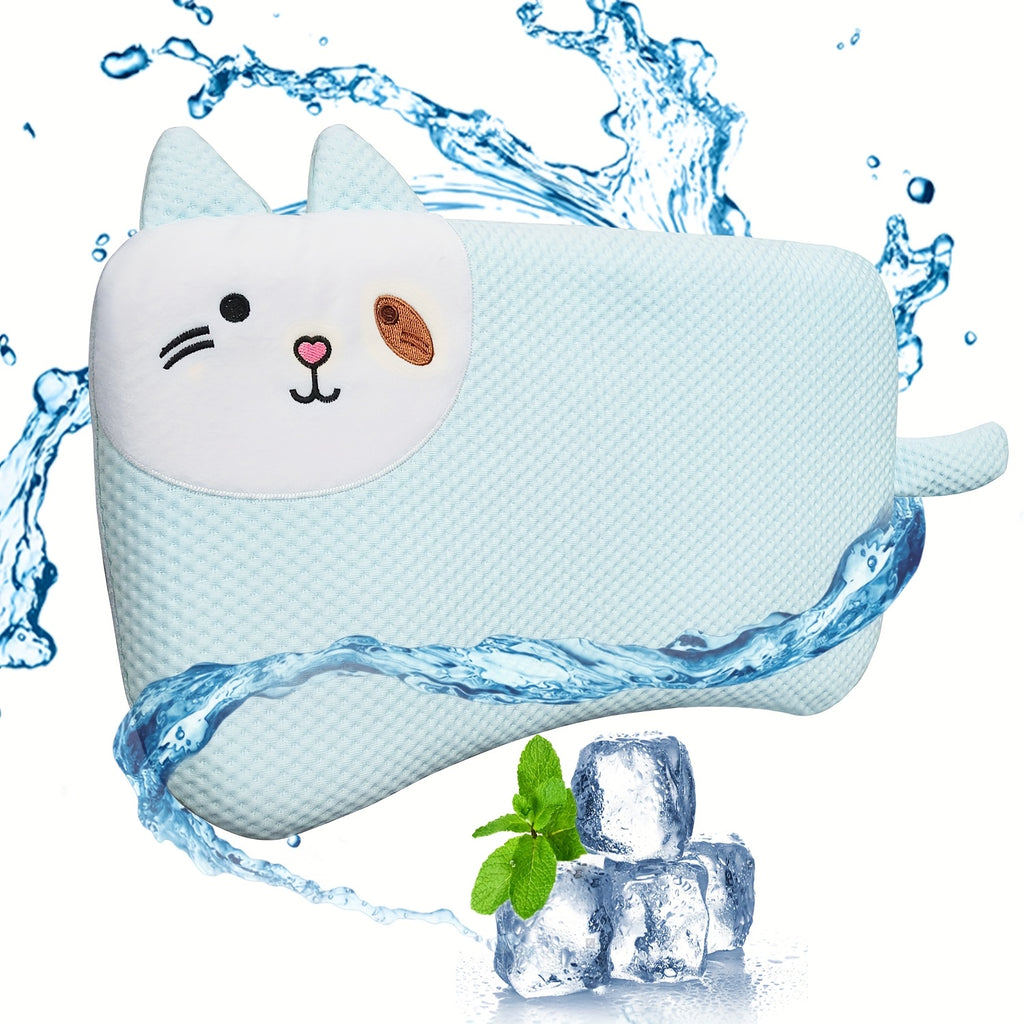 Ultra-Soft Pillow, Ultra-Thin Pillow, All-Season Pillow with Cartoon Design, Includes Pillowcase for Easy Sleep