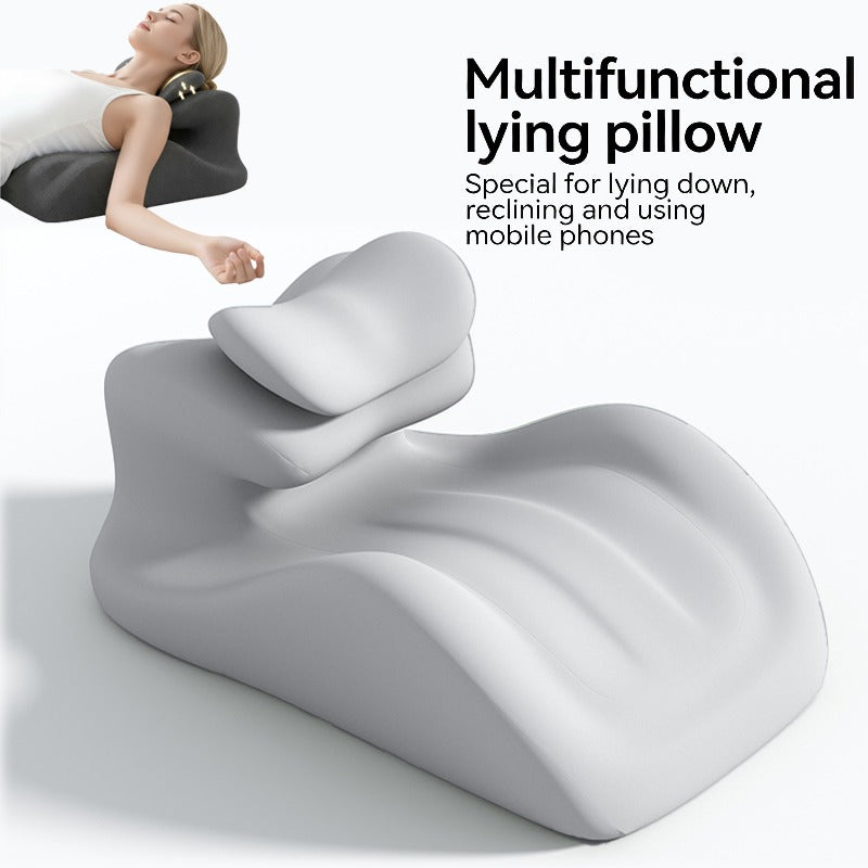Ergonomic Memory Foam Prone Pillow, Multi-Purpose Back Cervical Lumbar, Breathable Soft Material, Versatile for Office Reading Bed Use, Thoughtful Valentine's Day Gift for Family Friends.