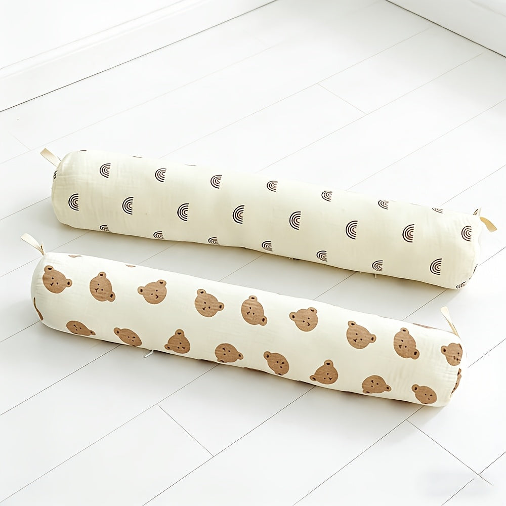 2pcs Baby Pillow Set, Cartoon Cylindrical Pillow, Long Rectangular Throw Pillow That Can Be Washed, Comfortable Cushion Pillow, Multiple Patterns Available