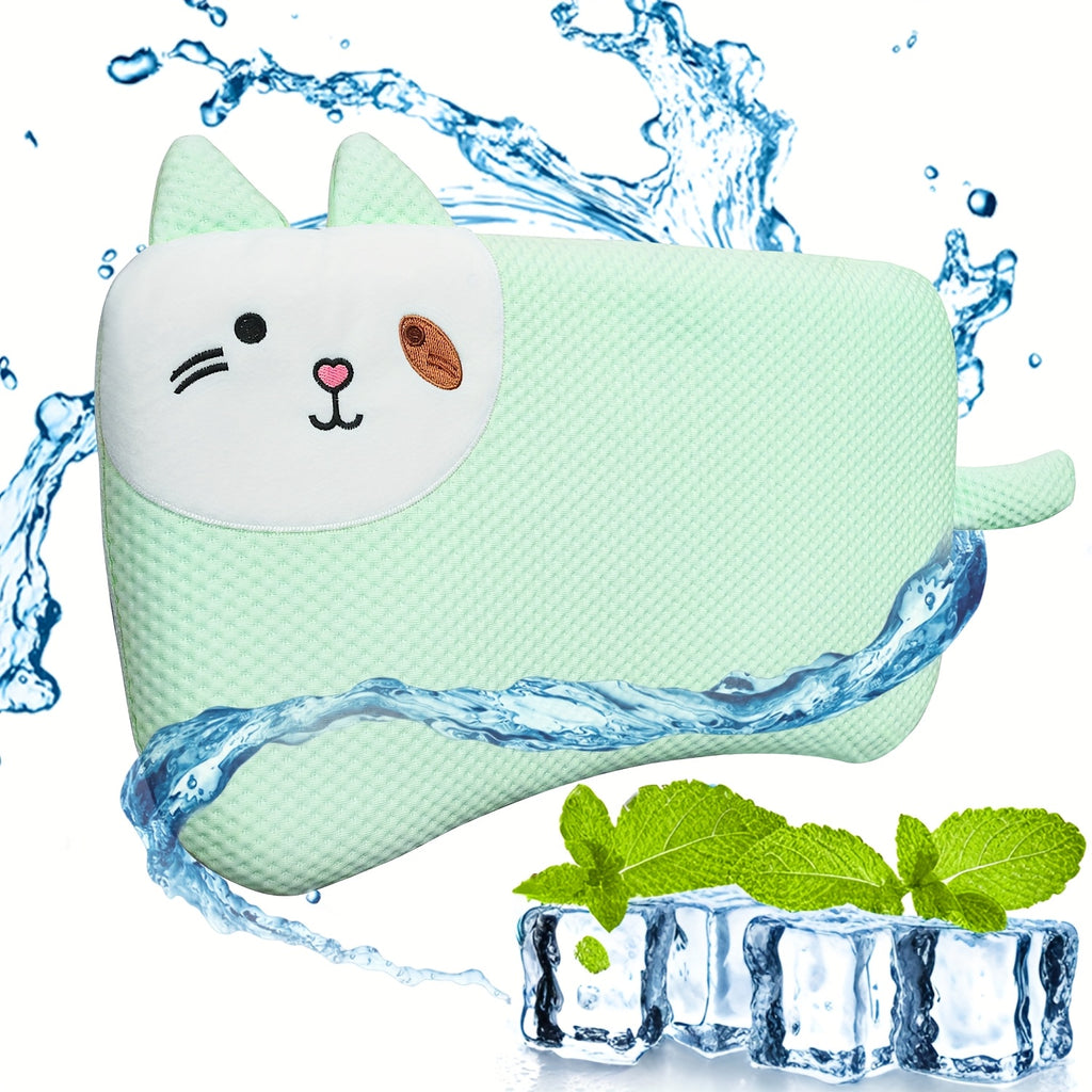 Ultra-Soft Pillow, Ultra-Thin Pillow, All-Season Pillow with Cartoon Design, Includes Pillowcase for Easy Sleep