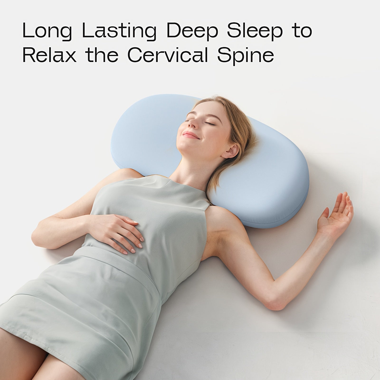 1pc Soft Cloud Pillow, Neck Pillow, Ergonomic design for Side and Stomach Sleepers, Breathable Ice Bed Pillow All Seasons, Smooth and Cool, Close to the Head Curve, Multiple Colors Available