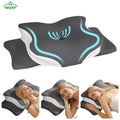 Cervical Pillow, Neck Pillow, Butterfly-Shaped Memory Foam Pillow for Ergonomic Neck, Rebound Relaxation Neck Pillow, Suitable for Back And Side Sleepers, Comes with a Machine-Washable Pillowcase