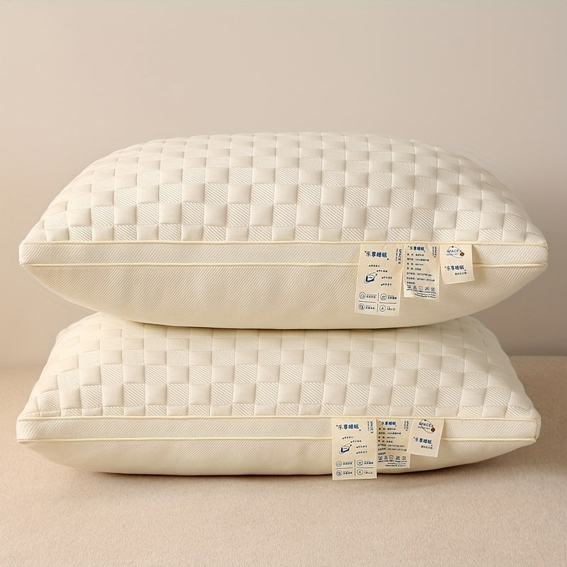 1\u002F2pcs of High-End Luxury Soft And Comfortable Pillows, Five-Star Hotel Quality, Bedding for Home Use, Adult Single High Pillows, Fluffy And Resilient, Designed to Promote Sleep And Support The Neck, Machine Washable, Moisture-Wicking