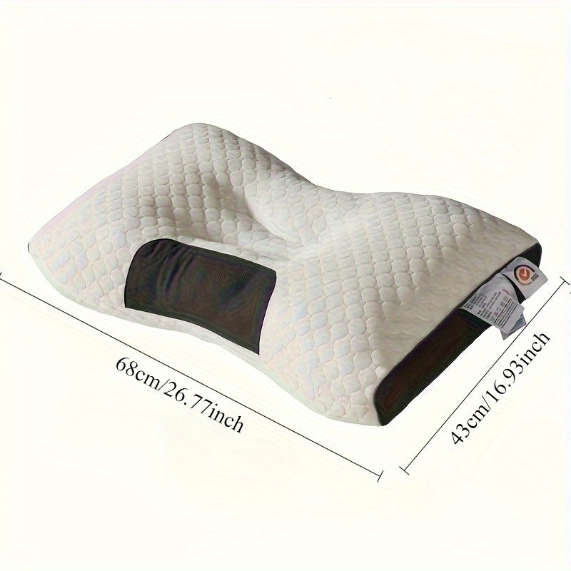 Upgraded Cervical Pillow - Ergonomic Neck for Deep - Suitable for Side and Back Sleepers - Enjoy a Soothing Home Massage - Durable, Machine-washable Pillow Core for Year-round Comfort - Ideal as an Exquisite Gift, Headrest, Stomach Sleeper Pillow
