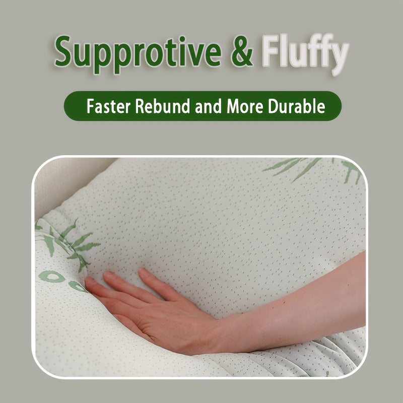 Set of 2 High-Quality Bamboo Pillows Designed to Keep You Cool, Featuring an Instant Cooling Effect And Moisture-Wicking Properties, Ideal for Those Who Sleep Hot. Available in Two Color Options, They Are Both Soft And Supportive