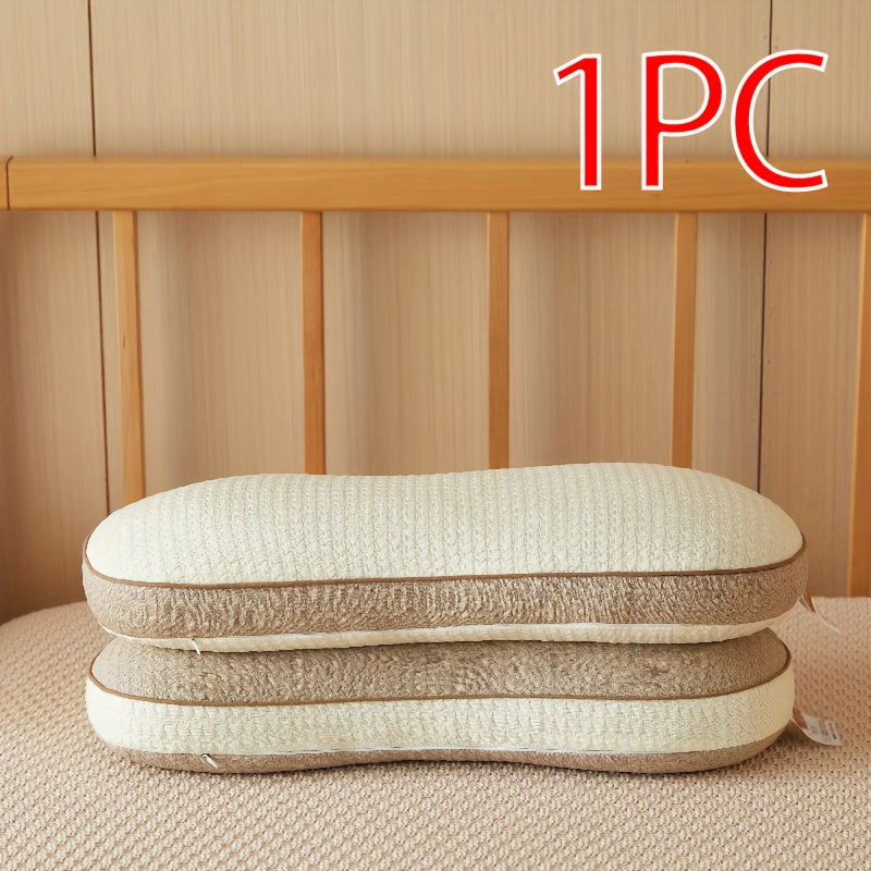 Ergonomic Body Pillow, Cervical Neck Support Pillow with Curved Design, Breathable & Skin-Friendly for Deep Sleep, Ideal for Single Use