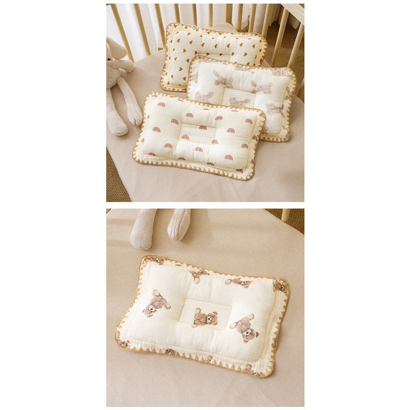 1pc 13.3x9.4 Inch Pillow - Breathable and Comfortable, with Cute Cartoon Bear and Heart Pattern Pillow for Sleeping\u002Fbedroom, High-quality Pillow, Deep Sleep Pillow